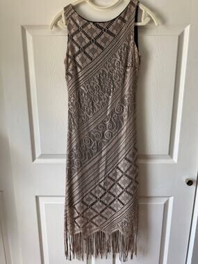 breakin loose dress Vintage Black Sheer Velveteen Sz 7/8 1990s Breakin' Loose Dress ///